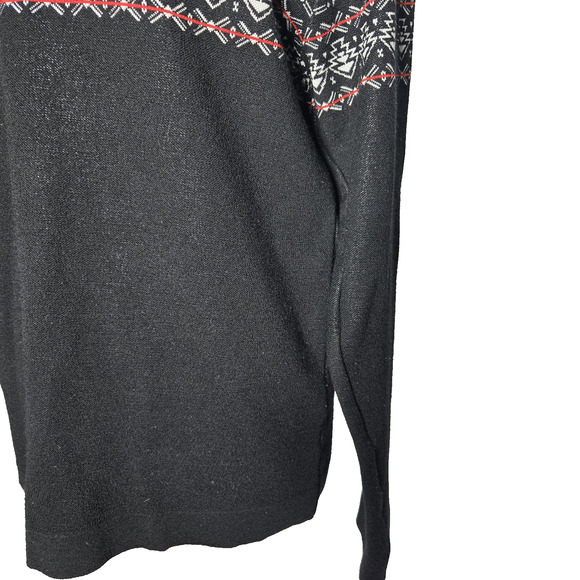 NEWLAND Sweater Womens 1/4 Zip Ski Vintage Wool Blend Made In ITALY Black Large - Picture 5 of 11